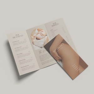 Folleto Tríptico Personalizado con Impresión Digital a Doble Cara, Papel Recubierto, Laminación de Película para Promoción de Peluquería - Product Image 5