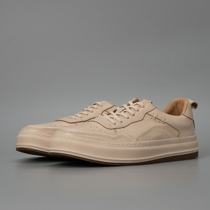 Chaussures de sport décontractées en cuir véritable respirantes à lacets et semelle souple pour homme – Collection automne - Product Image 3