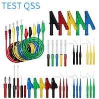 Kit de 41 sondes de test avec pinces crocodiles, aiguilles de test non destructives, contacts en cuivre et acier inoxydable, boîtier en PVC/PA, étui en plastique