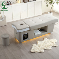 Lit de massage LED Jincheng pour salon de beauté, lit de shampoing thaïlandais, lit de spa capillaire japonais, prix de gros