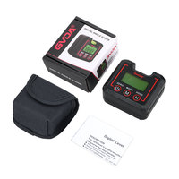 GVDA Jauge d'angle numérique magnétique industrielle DIY en ABS avec grand écran LCD, rapporteur électronique, horizontomètre, inclinomètre, règle d'angle