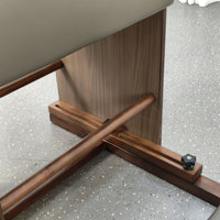 Baril d'escalade Pilates en bois couleur noyer, réglable, durable et portable, pour soulagement des douleurs dorsales et flexibilité de la colonne vertébrale