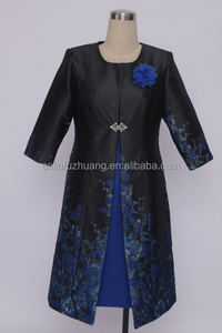 Ensemble de costume élégant pour femmes pour l'église : Nouvelle veste longue avec robe pour la cérémonie de mariage et les occasions formelles 2025 - Product Image 4