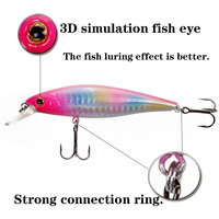 LUTAC Leurres de pêche Long Casting Floating 0.8m Minnow Bait ABS Plastic Laser Coating Skin VMC Treble Hook Hard Baits 80mm/10g