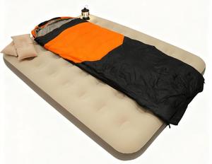 Matelas pneumatique <span class=keywords><strong>gonflable</strong></span> floqué avec pompe rechargeable pliable pour le camping à la maison - Product Image 2