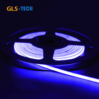 Bande lumineuse LED COB flexible 4 mm 5V 12V 24V 480 LED/m Rouge Bleu Orange Rose Violet Blanc Bandes LED COB linéaires sans points DIY