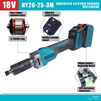 Meuleuse droite sans fil Makita compatible 18V, sans balais, 26000 tr/min, mandrin 3-8mm, outil de meulage et de sculpture