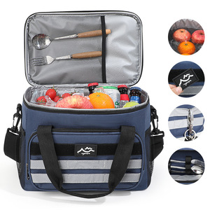 Nouveau <span class=keywords><strong>sac</strong></span> <span class=keywords><strong>isotherme</strong></span> grand format écologique, imperméable en nylon, boîte à <span class=keywords><strong>lunch</strong></span> <span class=keywords><strong>pour</strong></span> pique-niques, activités de plein air en famille, fermeture éclair personnalisée - Product Image 2