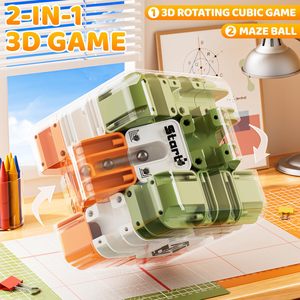 EPT nuovo Design <span class=keywords><strong>2</strong></span> in 1 3D labirinto cubo magico giocattoli antistress per bambini Fidget giocattoli Multicolor labirinto magico acciaio palla cubo giocattoli - Product Image 3