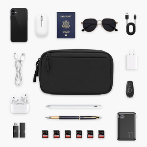 Organizador de Tecnologia 2 em 1 Impermeável em Poliéster para Acessórios Eletrônicos, Power Bank Portátil, Cabos de Carregador com Zíper - Product Image 5