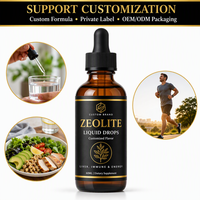 Gouttes d'Époxyde de Clinoptilolite Certifiées ISO Halal Vegan NSF, Suppléments Nutritionnels 60ml Sans Sucre, Qualité Alimentaire