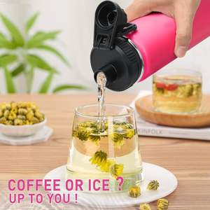 Bouteille isotherme personnalisable, contenant isolé sous vide, pour conserver de l'eau chaude, en acier inoxydable, pour sportifs, Thermos - Product Image 5