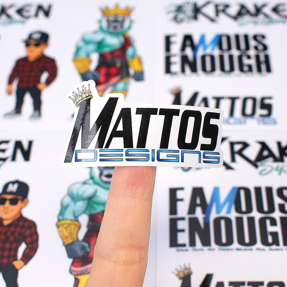 Vinyl sticker + full color example