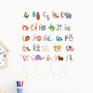 Pegatinas de Pared de PVC con 26 Letras del Alfabeto Inglés Personalizadas, Calcomanías de Dibujos Animados para Habitación Infantil, Jardín de Infancia, Educación Temprana y Guardería - Product Image 5