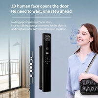 Cerradura Inteligente 8 en 1 con Reconocimiento Facial, Vena de la Palma, Cámara de Video, WiFi Tuya, Sin Llave, Cerrojo de Aleación de Aluminio para Seguridad del Hogar