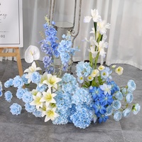 Zijden Kunstbloemen Composities Natuurlijke Stijl voor Merk Handgemaakte Duurzame Ecologische Bruiloft Plafonddecoratie