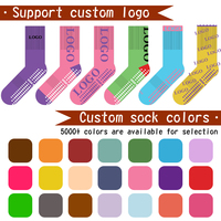 Chaussettes de yoga antidérapantes personnalisées roses en jacquard tricoté écologiques pour hommes et femmes, performance ODM, collection printemps, vente en gros