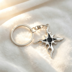 Porte-clés en acier inoxydable avec breloque croix « Je t'aime » et message en espagnol, pendentif rectangulaire, cadeau religieux pour la Saint-Valentin - Product Image 2