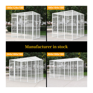 China Manufacturer Wholesale High Quality Big Bird Cage Heavy Duty Metal Iron Multilayer Movable  Large Bird Cage for Sale - Product Image 2