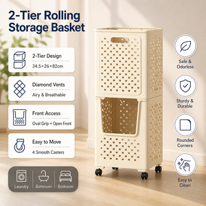 <span class=keywords><strong>Panier</strong></span> à linge pliable et empilable à 2 couches Paniers de rangement pour vêtements sales en plastique <span class=keywords><strong>Panier</strong></span> à linge pliable <span class=keywords><strong>Panier</strong></span> à linge pliable - Product Image 1