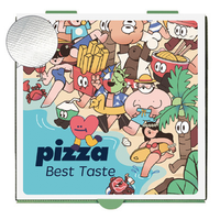 Großhandel Brown Wellpappe Papier Pizza Box mit Prägung und Matt Laminierung Anpassbares Logo Wirtschaft liche Bulk Pizza Boxen