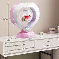 Altavoz Bluetooth con Rosa Preservada, Lámpara de Mesa con Levitación Magnética, Carga Inalámbrica de 5W, LED de Color Variable, Regalo