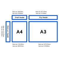 Porte-documents magnétique personnalisé en PVC certifié EN71, pratique, format A4, transparent, flexible, multicolores, pour documents scolaires, UCI