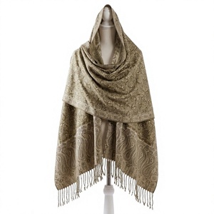 Wholesale Custom Handcrafted Floral Paisley Print Soft Lightweight Long Viscose Pashmina Muslim Women Shawl Durable Winter Scarf - Product Image 1