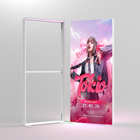Murs d'affichage rétroéclairés pour salons professionnels, murs arrière portables éclairés, boîte à lumière publicitaire LED, mur publicitaire en tissu