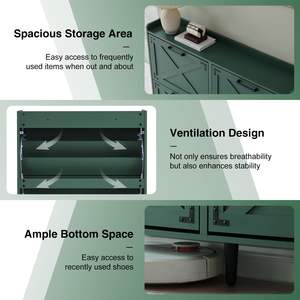 Meuble à chaussures moderne et élégant pour l'entrée, en bois, avec rangement en MDF - Product Image 4