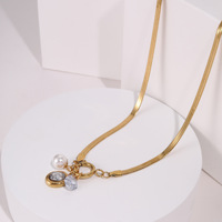 Collier pendentif en forme de serpent en gros, chaîne à maillons en acier inoxydable pour femmes, bijoux tendance à la vente
