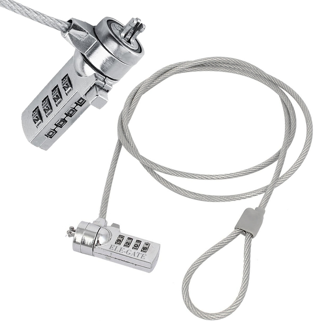 Computer Security Lock Anti Theft Cable With Combination Code For Laptop Protection
