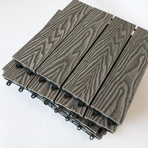 Anhui moderno DIY al aire libre WPC cubierta marrón rojizo 300*300mm Stick Peel baldosas impermeable Ipe Material 18mm cepillado suave - Product Image 5