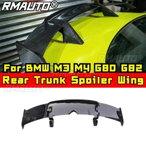 Car Rear Spoiler Rear Trunk Spoiler Wing Rear Roof Wing Spoiler ABS Body Kit For BMW <b>M3</b> M4 G80 G82 Car Accessories - Product Image 1
