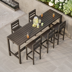 Set Tavolo e Sedie in Metallo <span class=keywords><strong>da</strong></span> <span class=keywords><strong>Esterno</strong></span> per Negozi di Tè, Caffè all'Aperto, Balconi di Casa - Set Sgabelli Alti <span class=keywords><strong>da</strong></span> <span class=keywords><strong>Parete</strong></span> o Finestra - Product Image 4