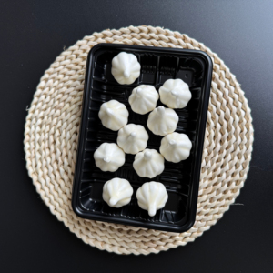 Thân thiện với môi đen PP nhựa bao bì thực phẩm khay bền vững tùy chọn cho thực phẩm lưu trữ với dập nổi xử lý in ấn - Product Image 1