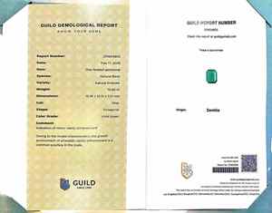 Bijoux de luxe SGARIT, émeraude naturelle 21,42 ct, boucles d'oreilles en diamant naturel, or 18 carats, certificat GUILD+NGTC - Product Image 6