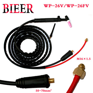 Beier TIG Welding Torch WP17 26 18 20FVP Angled Head Custom Length Cable Manual Ignition For Earth Welding - Product Image 2