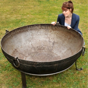 Mộc Mạc ngoài trời hố lửa/firebowl 100cm với gỗ lưu trữ - Product Image 1