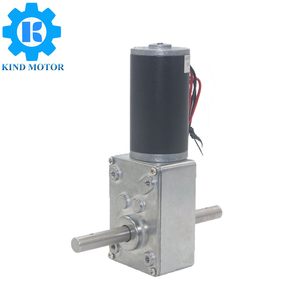 Nam châm vĩnh cửu 12V 24V DC mô-men xoắn cao đôi/kép đầu ra trục <span class=keywords><strong>Worm</strong></span> Gear <span class=keywords><strong>Reducer</strong></span> khô giá tự khóa động cơ tuabin - Product Image 4