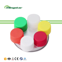 Bouteilles en plastique de jus de 28mm de 500ml avec couvercles 28/410 bouchon de vis de sirop 28/400 couvercles de vis côtelés en plastique