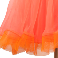Robe de danse longue de performance orange de spectacle de salle de bal de scène professionnelle populaire pour les femmes