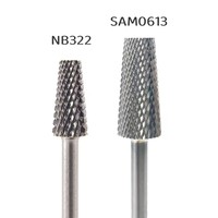 Fraise conique à extrémité plate en carbure pour lime à ongles électrique, manucure, nettoyage des cuticules et ponçage des pointes d'ongles en acrylique