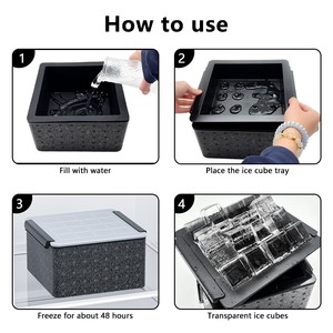 16 khoang vuông <span class=keywords><strong>Cube</strong></span> <span class=keywords><strong>Ice</strong></span> Maker chậm tan chảy Silicone <span class=keywords><strong>Ice</strong></span> <span class=keywords><strong>Cube</strong></span> khay tái sử dụng tinh thể rõ ràng Silicone khay đá - Product Image 5