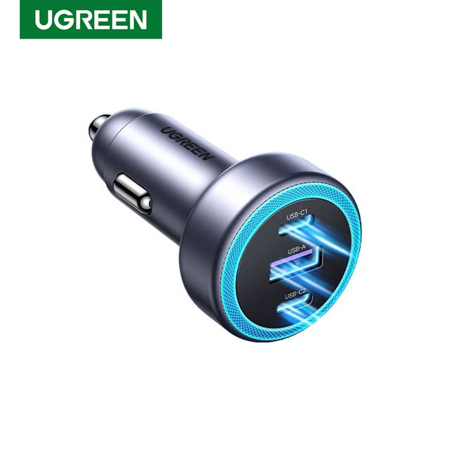 UGREEN Car Charger PD 30W USB C Fast Charger Mobile Phone Quick Charge Adapter Fast Charging Car Charger for iPhone Samsung