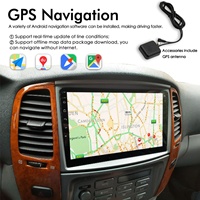 Autoradio sans fil CarPlay avec commande vocale IA 8 Go + 128 Go pour Toyota Land Cruiser LC100 pour Lexus LX470 J100 2 II 2002-2007 Navigation GPS