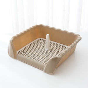 Inodoro de entrenamiento <span class=keywords><strong>para</strong></span> cachorros de interior con protector antisalpicaduras alto, diseño con valla, malla desmontable y fácil limpieza diaria. - Product Image 2