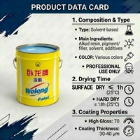 Wolong Peinture Liquide Alkyde de Finition Séchage Rapide 70 Brillance Résine Modifiée Pulvérisation Rapide Ligne d'Assemblage Séchage en 1H Surface Sèche Acier Extérieur