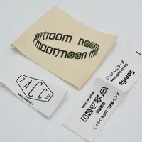 Logotipo de Color Natural personalizado de fábrica, Impresión de pantalla orgánica plegable, etiquetas para el cuidado de la ropa