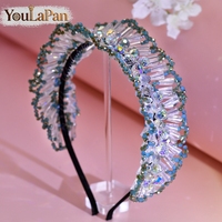 YouLaPan – bandeau de mariage brillant pour femmes, tissage de perles fait à la main, accessoires pour cheveux pour banquet, danse, fête, YXA111